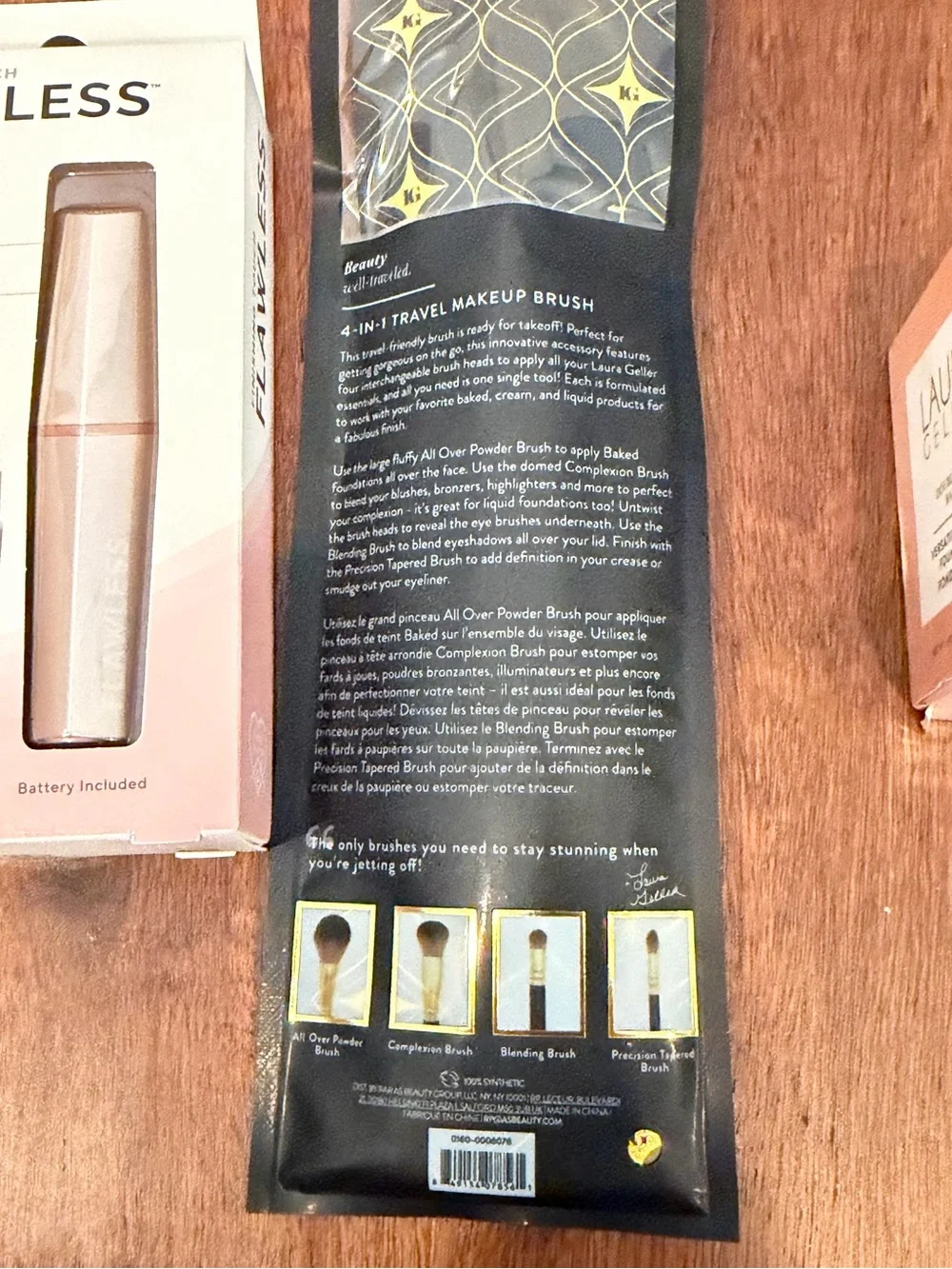 Laura Geller Powder Foundation,Travel Makeup Brush, flawless face hair removal